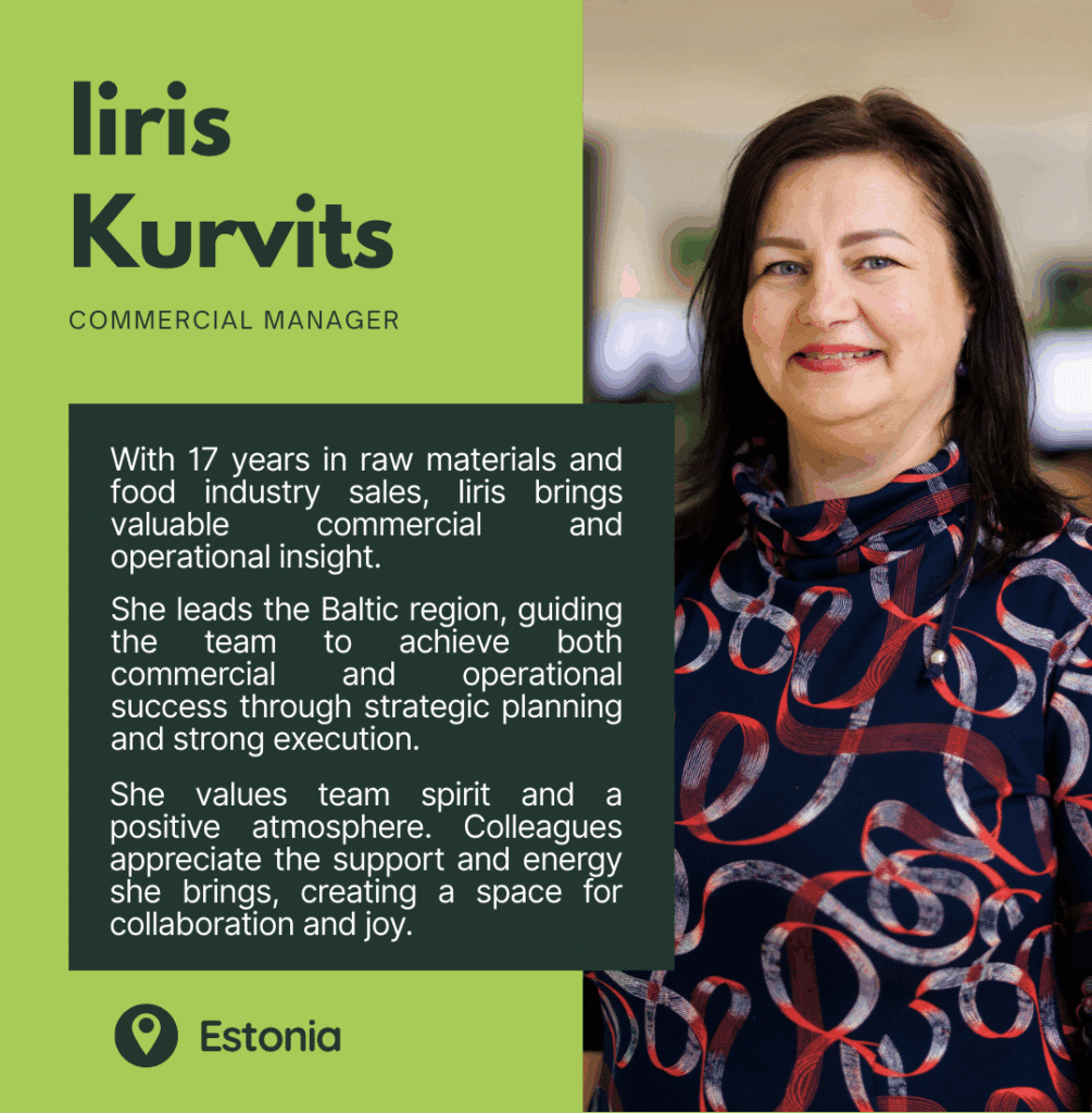 Iiris Kurvits – Commercial Manager for the Baltic Region